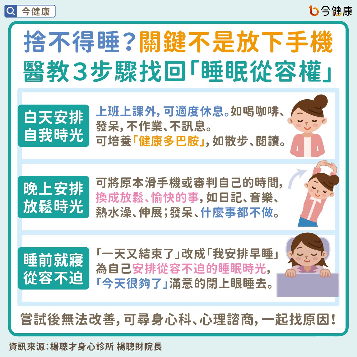 捨不得睡？關鍵不是放下手機　醫教３步驟找回「睡眠從容權」