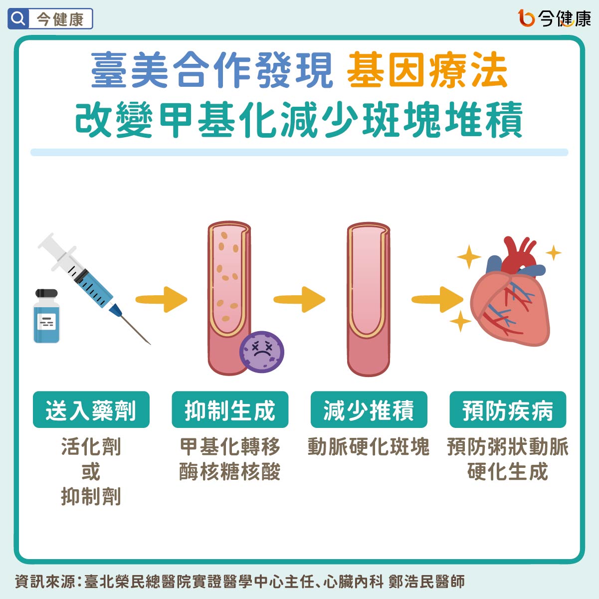 臺美合作團隊發現　基因療法改變甲基化減少斑塊堆積